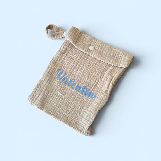 Pochette - Gaze de coton beige